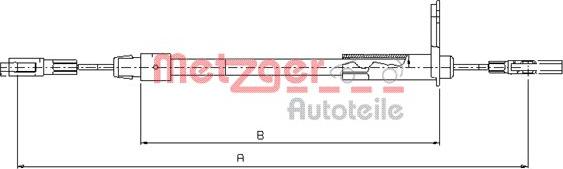 Metzger 10.9441 - Трос, гальмівна система autocars.com.ua