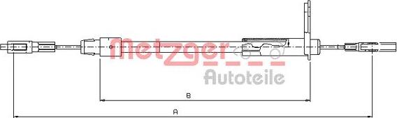 Metzger 10.9442 - Трос, гальмівна система autocars.com.ua