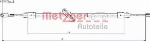 Metzger 10.9514 - Тросик, cтояночный тормоз avtokuzovplus.com.ua