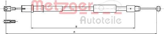 Metzger 10.9836 - Тросик, cтояночный тормоз autodnr.net