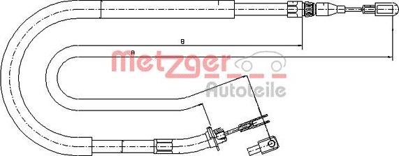 Metzger 10.9873 - Трос, гальмівна система autocars.com.ua