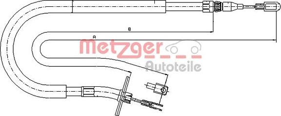 Metzger 10.9875 - Трос, гальмівна система autocars.com.ua