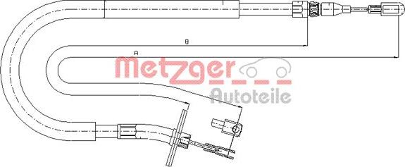Metzger 10.9877 - Трос, гальмівна система autocars.com.ua