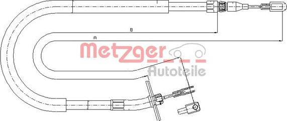 Metzger 10.9880 - Трос, гальмівна система autocars.com.ua