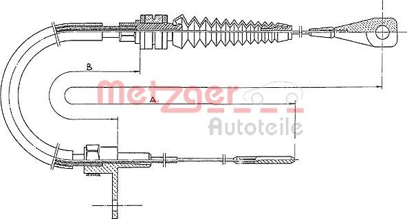 Metzger 11.0651 - Тросик газу autocars.com.ua