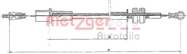 Metzger 11.1323 - Тросик газу autocars.com.ua