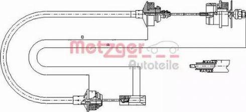 Metzger 11.2144 - Трос, управление сцеплением avtokuzovplus.com.ua