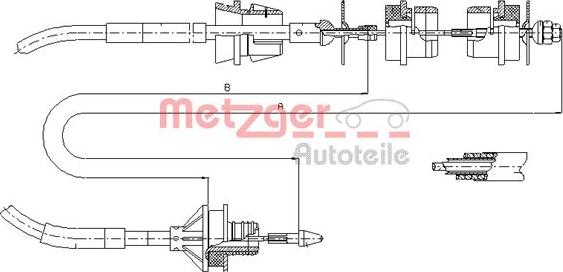 Metzger 11.2244 - Трос, управление сцеплением avtokuzovplus.com.ua