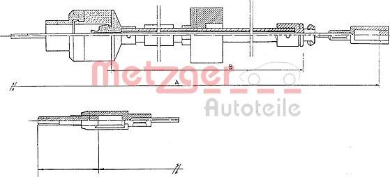 Metzger 11.224 - Трос, управление сцеплением autodnr.net