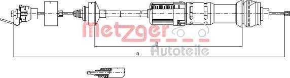Metzger 11.2284 - Трос, управління зчепленням autocars.com.ua