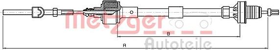 Metzger 11.2532 - Трос, управління зчепленням autocars.com.ua
