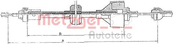 Metzger 11.287 - Трос, управление сцеплением avtokuzovplus.com.ua