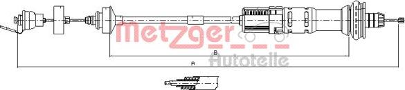 Metzger 11.3029 - Трос, управління зчепленням autocars.com.ua