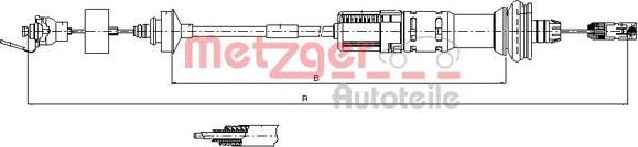 Metzger 11.3043 - Трос, управління зчепленням autocars.com.ua