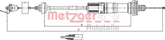 Metzger 11.3059 - Трос, управління зчепленням autocars.com.ua