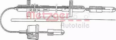 Metzger 11.318 - Трос, управління зчепленням autocars.com.ua