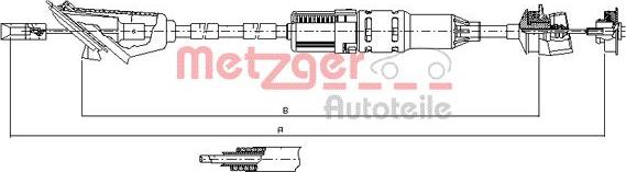 Metzger 11.3214 - Трос, управління зчепленням autocars.com.ua