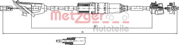 Metzger 11.3215 - Трос, управління зчепленням autocars.com.ua