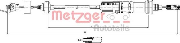 Metzger 11.3925 - Трос, управління зчепленням autocars.com.ua