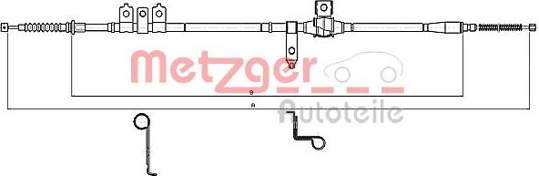 Metzger 11.5346 - Трос, гальмівна система autocars.com.ua