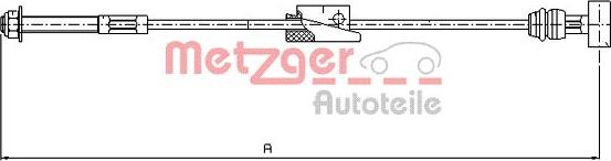 Metzger 11.5452 - Трос, гальмівна система autocars.com.ua