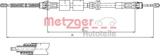 Metzger 11.5507 - Трос, гальмівна система autocars.com.ua