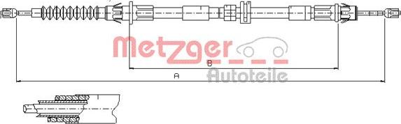 Metzger 11.5510 - Тросик, cтояночный тормоз avtokuzovplus.com.ua