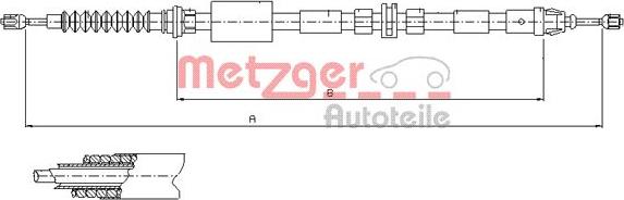 Metzger 11.5511 - Трос, гальмівна система autocars.com.ua