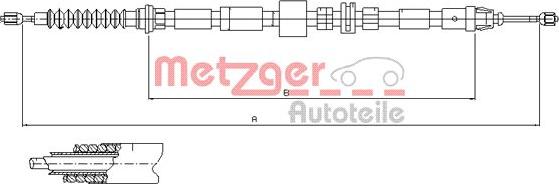 Metzger 11.5512 - Трос, гальмівна система autocars.com.ua