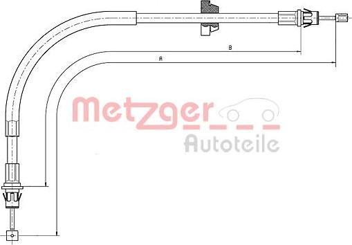 Metzger 11.5571 - Тросик, cтояночный тормоз avtokuzovplus.com.ua