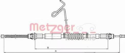 Metzger 11.5572 - Тросик, cтояночный тормоз avtokuzovplus.com.ua