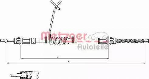 Metzger 11.5573 - Тросик, cтояночный тормоз avtokuzovplus.com.ua