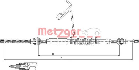 Metzger 11.5574 - Трос, гальмівна система autocars.com.ua