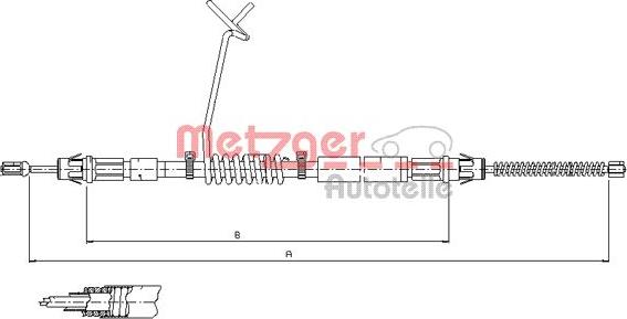 Metzger 11.5575 - Трос, гальмівна система autocars.com.ua