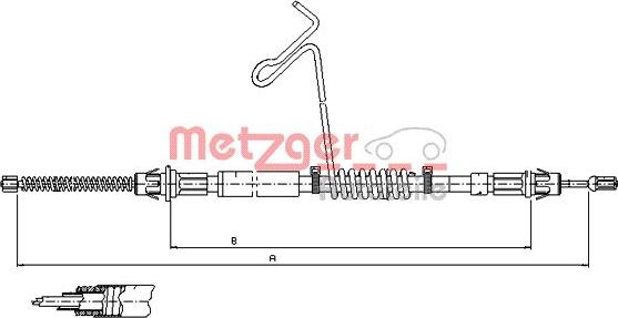 Metzger 11.5578 - Трос, гальмівна система autocars.com.ua