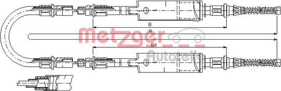 Metzger 11.5661 - Трос, гальмівна система autocars.com.ua