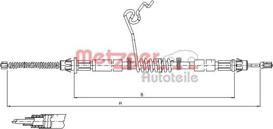 Metzger 11.5668 - Трос, гальмівна система autocars.com.ua