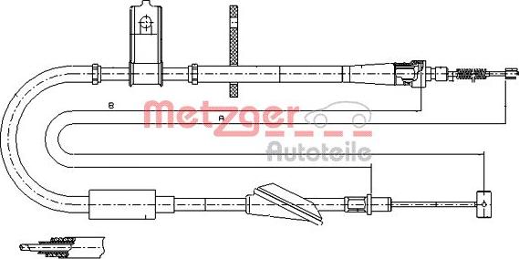 Metzger 11.5744 - Трос, гальмівна система autocars.com.ua