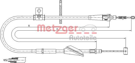 Metzger 11.5745 - Трос, гальмівна система autocars.com.ua