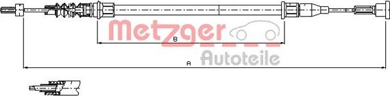 Metzger 11.5761 - Трос, гальмівна система autocars.com.ua