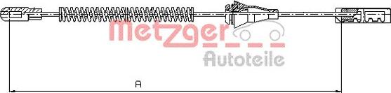 Metzger 11.5763 - Трос, гальмівна система autocars.com.ua