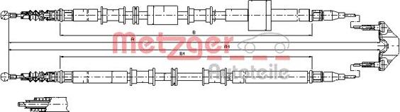 Metzger 11.5767 - Трос, гальмівна система autocars.com.ua