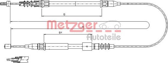 Metzger 11.5769 - Трос, гальмівна система autocars.com.ua