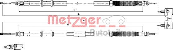 Metzger 11.5770 - Трос, гальмівна система autocars.com.ua