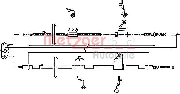 Metzger 11.5778 - Трос, гальмівна система autocars.com.ua