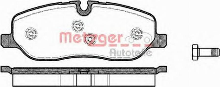 Metzger 115800 - Тормозные колодки, дисковые, комплект avtokuzovplus.com.ua