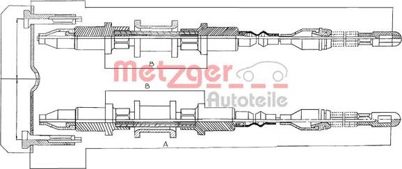 Metzger 11.5855 - Трос, гальмівна система autocars.com.ua