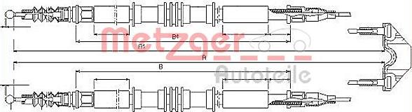 Metzger 11.5858 - Трос, гальмівна система autocars.com.ua