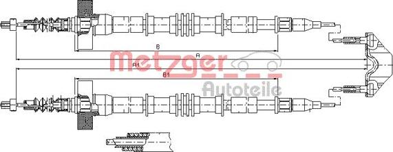 Metzger 11.5859 - Тросик, cтояночный тормоз avtokuzovplus.com.ua