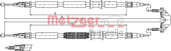 Metzger 11.5862 - Тросик, cтояночный тормоз avtokuzovplus.com.ua